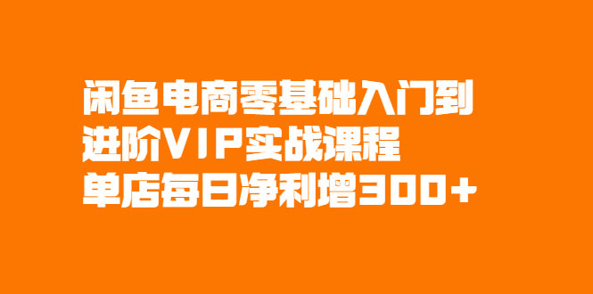 怎样注册闲鱼开网店？鱼客·闲鱼电商零基础入门到进阶VIP实战课程-短视频直播带货互联网创业教程分享-529创业网